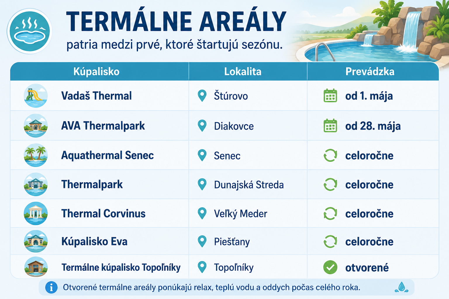 Kúpaliská na Slovensku, ktoré sú už otvorené  